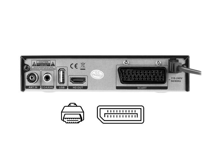 Tuner Digital Terestru Dvb T2 C H265 Cabletech Urz0336b