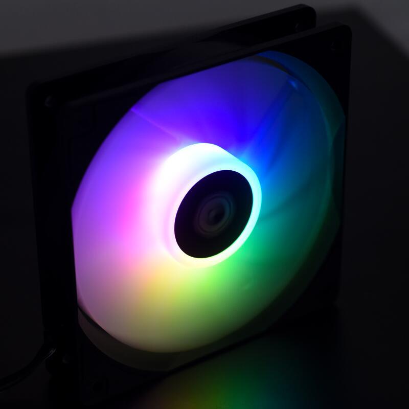 Ventilator Id Cooling Pn 7 120x120x25mm 12v Negru Argb Hydraulic Bearing Anti Vibratii 700 1500rpm 4pin Pwm Si 3pin Fan Pn 7