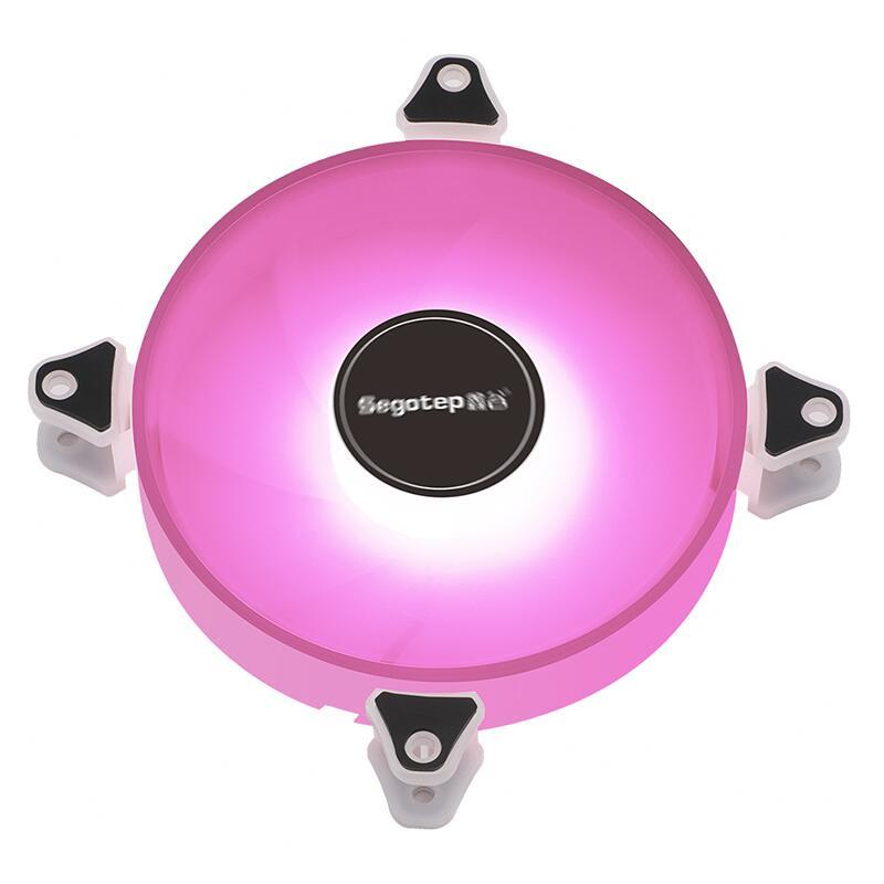 Ventilator Segotep Hb 12 120x120x25mm 12v Negru Argb Led Hydraulic Bearing Anti Vibratii 600 1800rpm 4pin 3pin Romantic 12