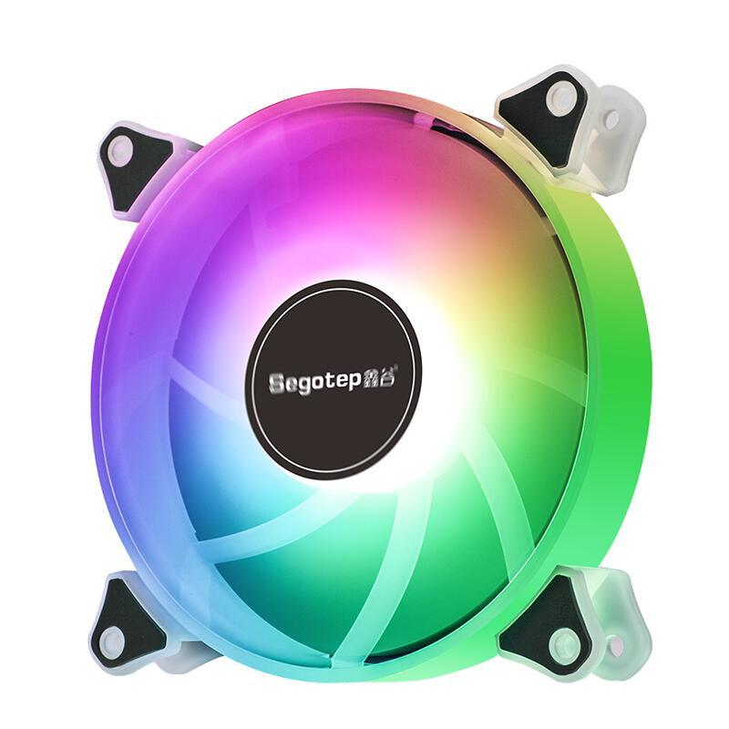 Ventilator Segotep Hb 12 120x120x25mm 12v Negru Argb Led Hydraulic Bearing Anti Vibratii 600 1800rpm 4pin 3pin Romantic 12