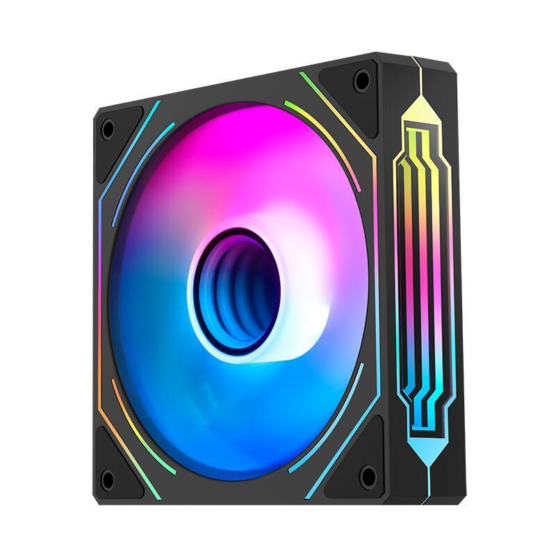 Ventilator Segotep Hb 12 120x120x25mm 12v Negru Argb Led Rulment De Tip Hydraulic Bearing Anti Vibratii 600 1800rpm 4pin 3pin Hb