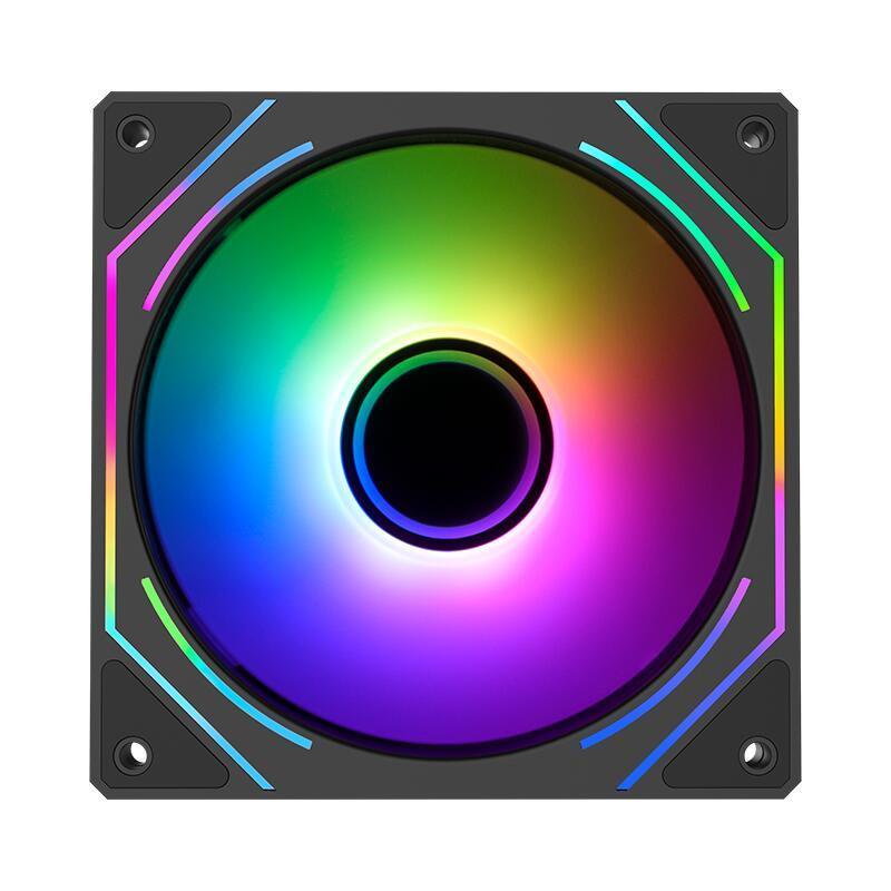 Ventilator Segotep Hb 12 120x120x25mm 12v Negru Argb Led Rulment De Tip Hydraulic Bearing Anti Vibratii 600 1800rpm 4pin 3pin Hb