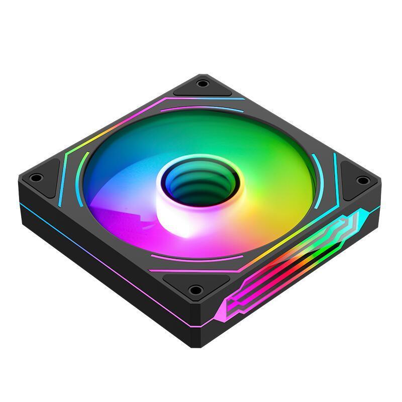 Ventilator Segotep Hb 12 120x120x25mm 12v Negru Argb Led Rulment De Tip Hydraulic Bearing Anti Vibratii 600 1800rpm 4pin 3pin Hb