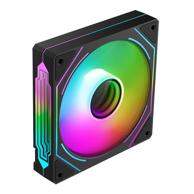 Ventilator Segotep Hb 12 120x120x25mm 12v Negru Argb Led Rulment De Tip Hydraulic Bearing Anti Vibratii 600 1800rpm 4pin 3pin Hb