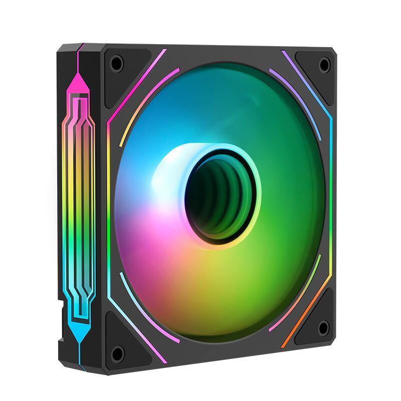 Ventilator Segotep Hb 12 120x120x25mm 12v Negru Argb Led Rulment De Tip Hydraulic Bearing Anti Vibratii 600 1800rpm 4pin 3pin Hb