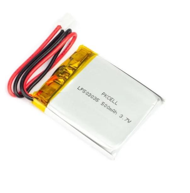 Acumulator Lithium Poliymer 20146 500mah 37v Conector Jst 37x305x53mm Pimoroni Akyga Battery