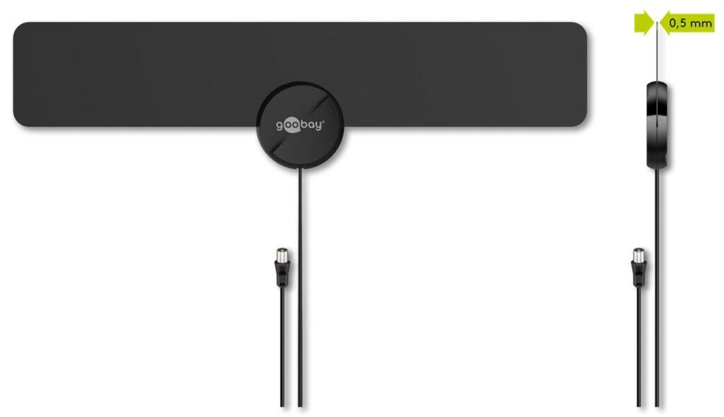 Antena De Interior Full Hd Ultra Plata 16dbi Filtru Gsm Lte 4g Dvb T Dvb T2 Activa Goobay 67183