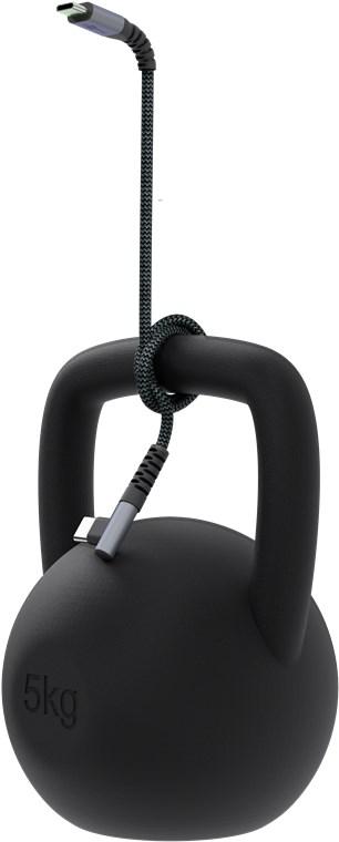 Cablu Elegant Extra Robust Textil Usb20 Type C 90 Grade Usb Type C 1m 60w Mufe Metalice Goobay 64659