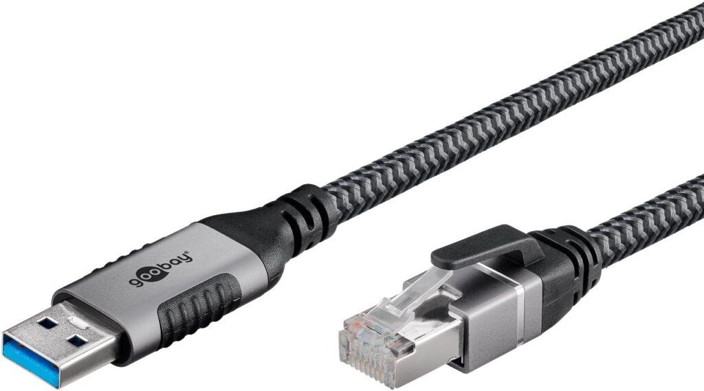 Cablu Lan Ethernet Usb A 30 La Rj45 15m Cat6 Gbit S Negru Goobay 70497