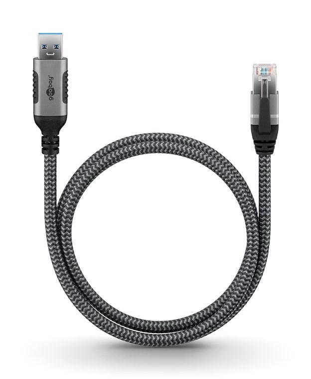 Cablu Lan Ethernet Usb A 30 La Rj45 15m Cat6 Gbit S Negru Goobay 70497