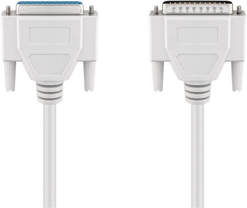 Cablu Prelungitor D Sub Ieee 1284 25 Pini Tata Mama 18m Gri Serial 1 1 Goobay 50541