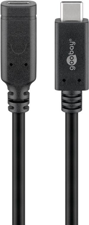 Cablu prelungitor USB-C 3.2 Generation 2 tata-mama 1m negru compatibil si pt. Thunderbolt 3 Goobay 61038 1 Cablu Prelungitor Usb C 32 Generation 2 Tata Mama 1m Negru Compatibil Si Pt Thunderbolt 3 Goobay 61038
