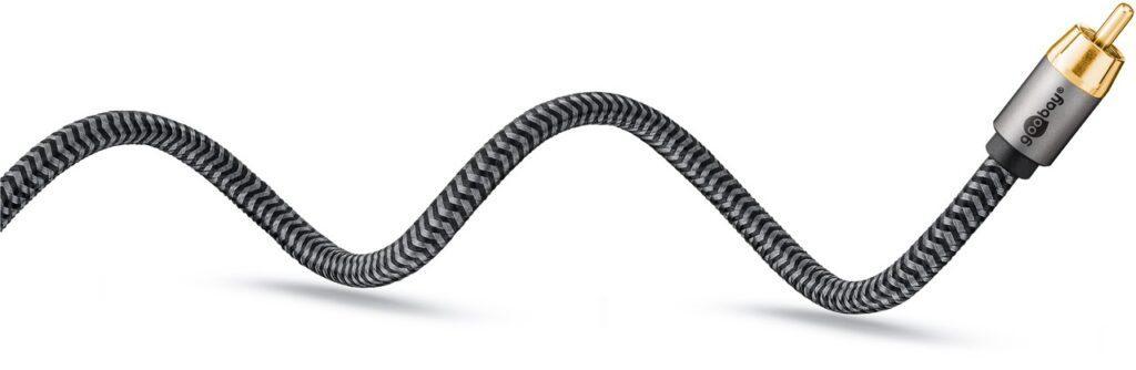 Cablu Subwoofer Premium Flexibil Rca Y 2m Rca Tata 2x Rca Tata Negru Goobay Plus 65300