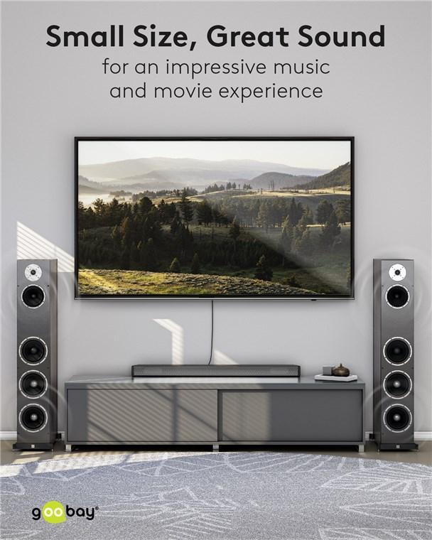 Cablu Subwoofer Premium Flexibil Rca Y 3m Rca Tata 2x Rca Tata Negru Goobay Plus 65301