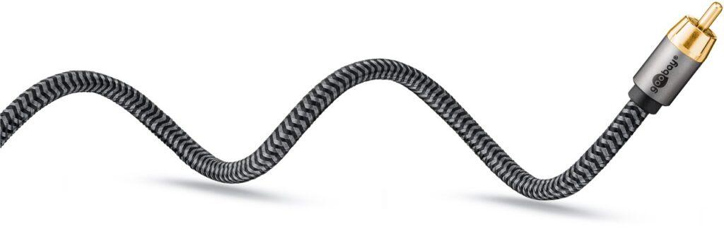 Cablu Subwoofer Premium Flexibil Rca Y 5m Rca Tata 2x Rca Tata Negru Goobay Plus 65302