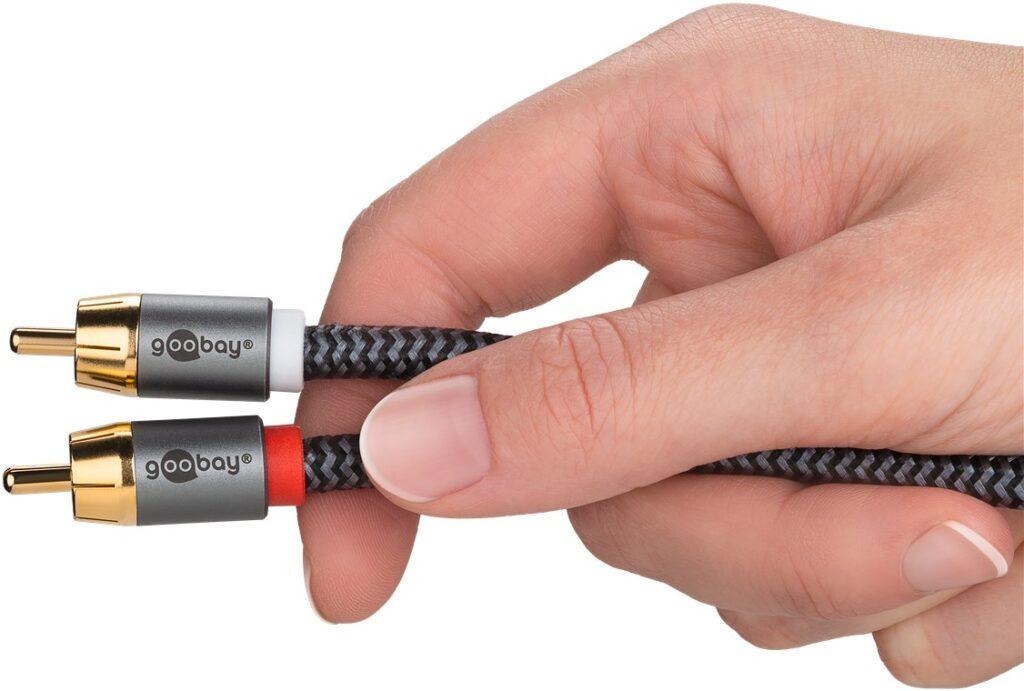 Cablu Subwoofer Premium Flexibil Rca Y 5m Rca Tata 2x Rca Tata Negru Goobay Plus 65302