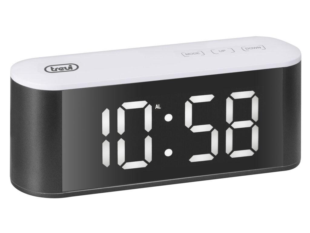 Ceas De Masa Cu Alarma Termometru Alb Trevi Ec 883 Bl