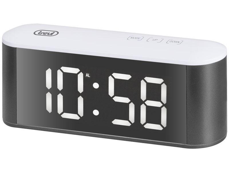 Ceas De Masa Cu Alarma Termometru Alb Trevi Ec 883 Bl