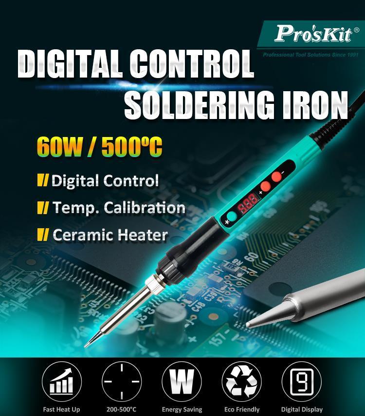 Ciocan De Lipit Afisaj Digital Control Temperatura 60w Proskit Si 186f