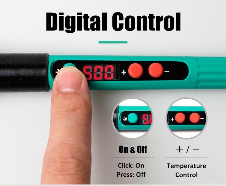 Ciocan De Lipit Afisaj Digital Control Temperatura 60w Proskit Si 186f