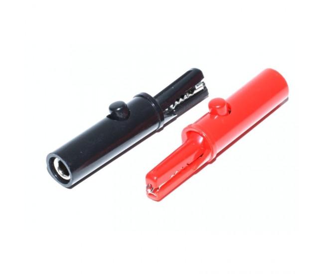 Crocodil 51 Mm Total Izolat Banana Pentru Multimetru 1buc Rosu Sau Negru