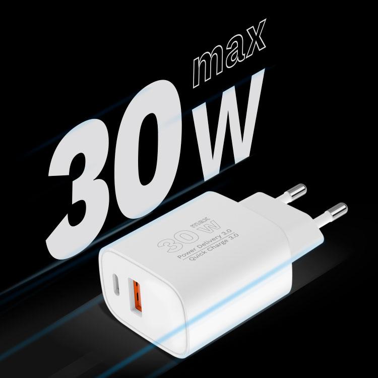 Incarcator rapid de retea USB tip A si USB type C 30W PD 3.0 + QC 3.0 Kruger&Matz KM0855 7 Incarcator Rapid De Retea Usb Tip A Si Usb Type C 30w Pd 30 Qc 30 Krugermatz Km0855