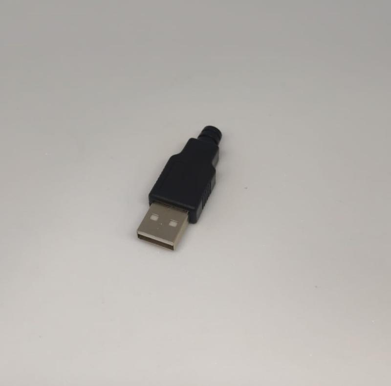 Mufa Usb 20 Tip A Tata Pe Cablu Carcasa Plastic Negru