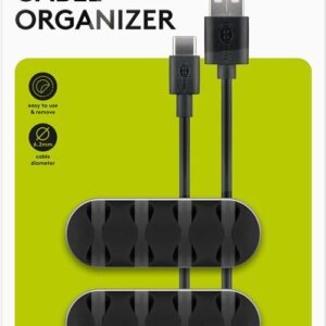 Organizator cabluri 4 sloturi negru set 2buc Goobay 70406
