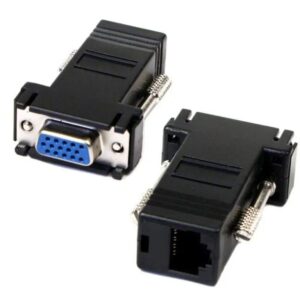 Set Adaptor Vga Mama La Vga Mama Prin Cablu Rj45 2buc Maxim 20m