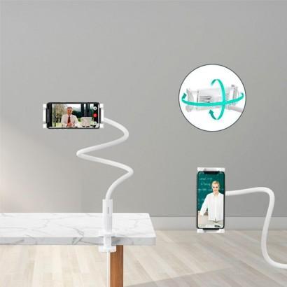 Suport Reglabil De Birou Pentru 47 97inchi Telefon Tableta Si Incarcare Wireless Alb Choetech T584 F 101wh