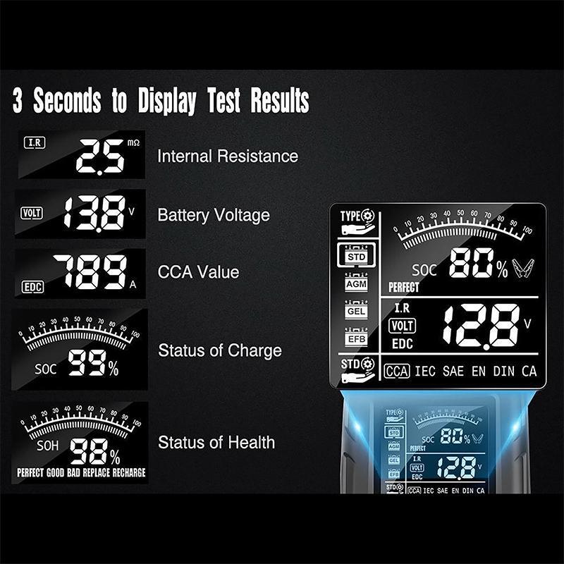 Tester Digital Acumulatori 12v 24v 2 220ah Acid Plumb Agm Aga Gel Efb Eurokomp