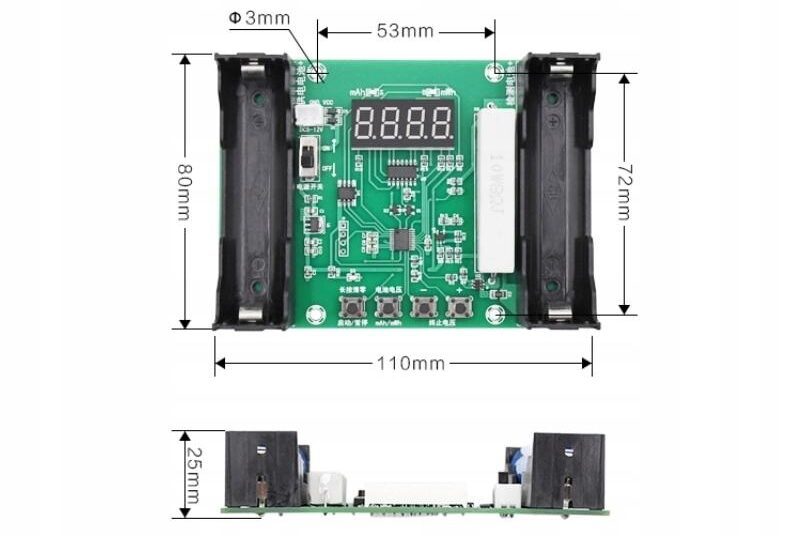 Tester Li Ion 18650 Cu Display Test 010229