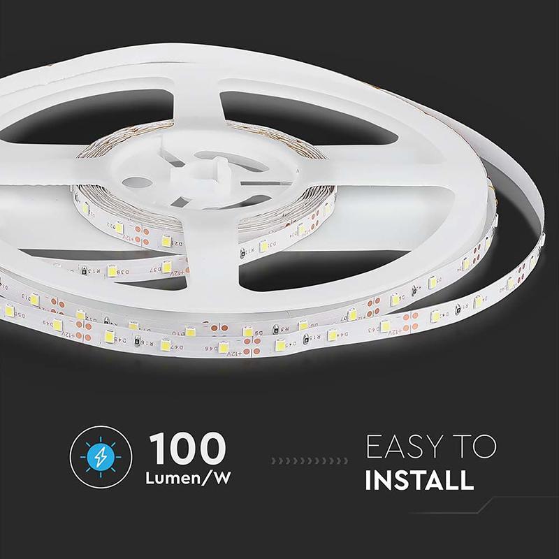 Banda Led Smd3528 Rosu Ip20 5m V Tac Sku 212015