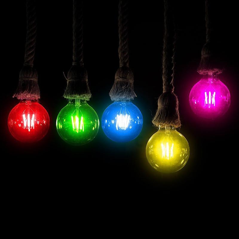 Bec Led G45 E27 2w Cu Filament Lumina Rosie V Tac Sku 217413