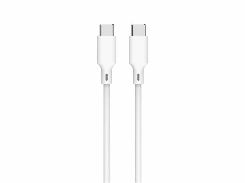 Cablu 2.0 USB TYPE C - USB TYPE C PD 60W 1m alb Well CABLE-USBC/USBC-1WE06-WL