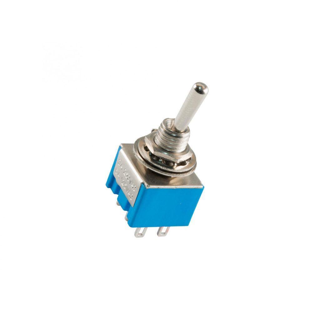 Comutator 2 circuite 3 pozitii 3A 250V incastrabil 6mm ST 305