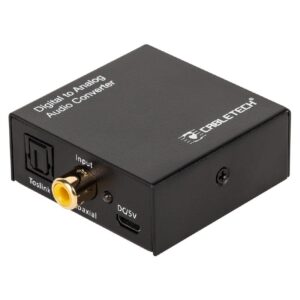 Convertor Semnal Audio Coaxial Toslink Digital La Analog 2x Rca 35 Mm Jack Pentru Casti Cabletech Zla0857 2