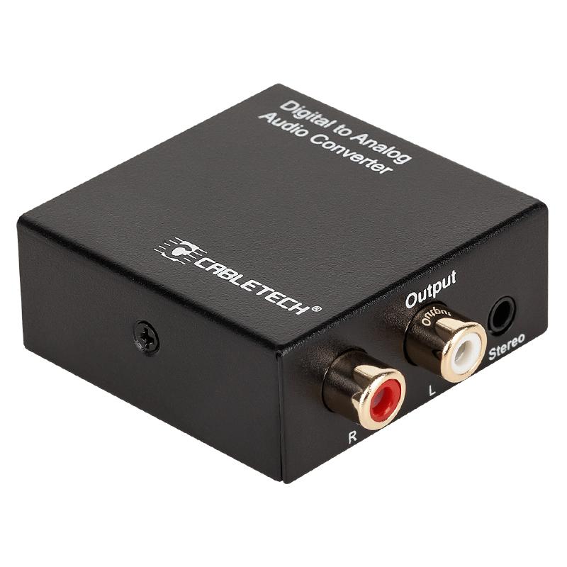 Convertor Semnal Audio Coaxial Toslink Digital La Analog 2x Rca 35 Mm Jack Pentru Casti Cabletech Zla0857 2