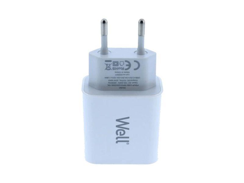 Incarcator Retea Usb Type C Pd 20w Alb Well Psup Usb Wpd12003we Wl