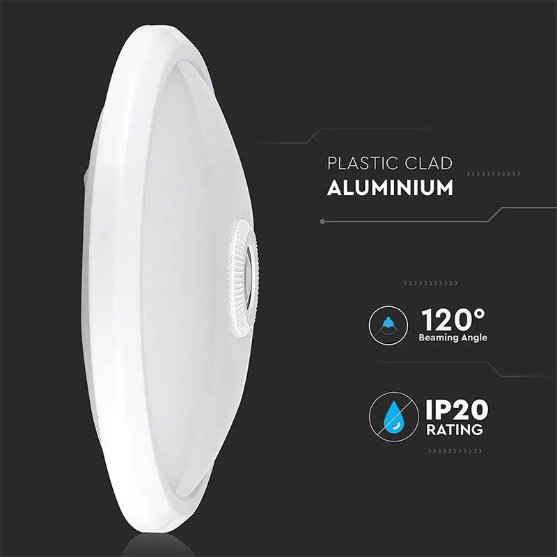 Plafoniera Led 12w 900lm Ip20 Cu Senzor De Miscare 6400k Alb Rece V Tac Sku 21809