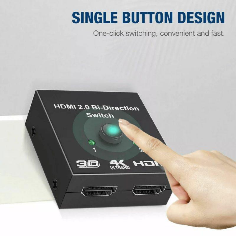 Splitter Switch Adaptor Hdmi Bidirectional 1x 2hdmi Sau 2x 1hdmi