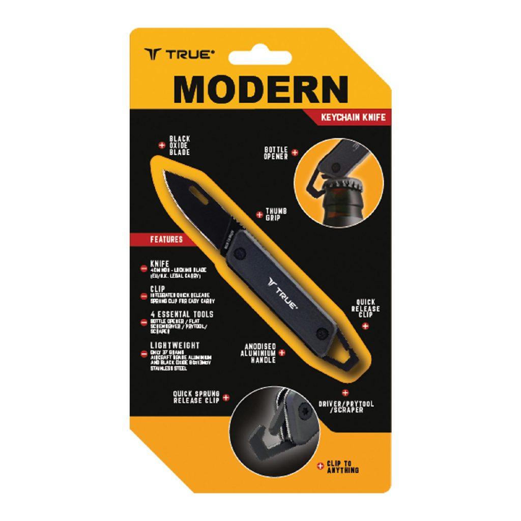 True Utility Modern Key Chain Knife Grey Hang Pack Tu7060n 76x17x08cm
