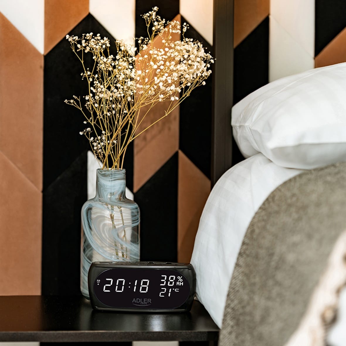 Ceas Alarma Afisare Temperatura Si Umiditate Ad1186 Adler2