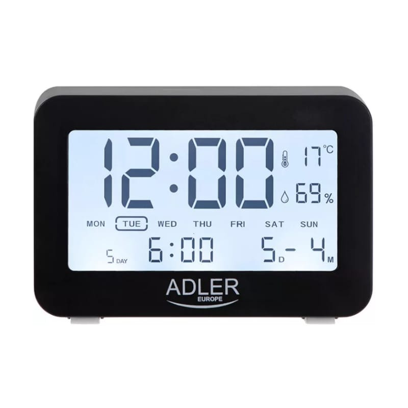 Ceas Alarma Cu Baterii 2x Aa R6 Adler Ad1196b 1