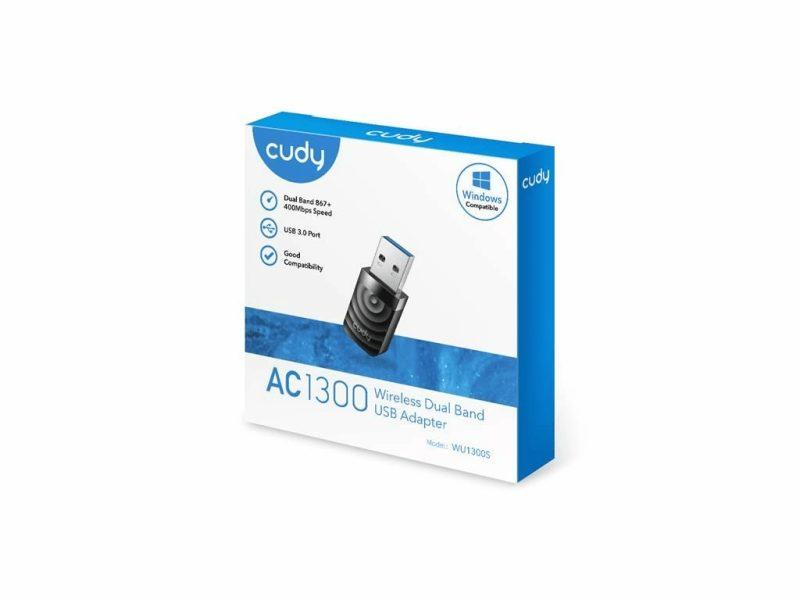 Adaptor Usb Wireless Ac1300 Dual Band 24 Ghz 400 Mbps Wu1300s Cudy