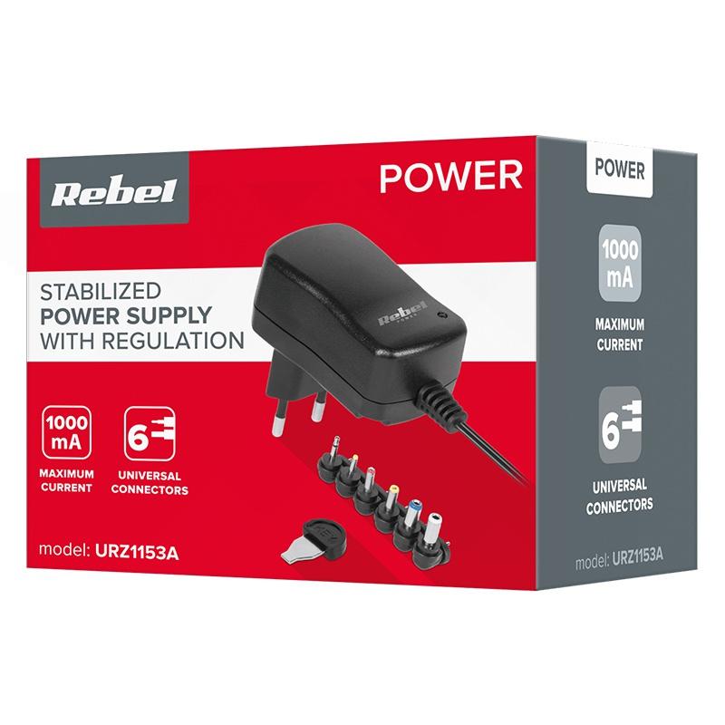 Alimentator 3 12v Stabilizat Universal 1000mah Rebel Urz1153a