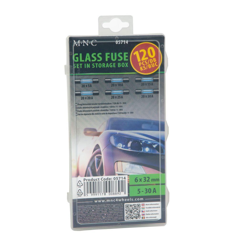 Set 120 Sigurante Rapide De Sticla 6x32mm 5 10 15 20 25 30a In Cutie De Depozitare Mnc 05714
