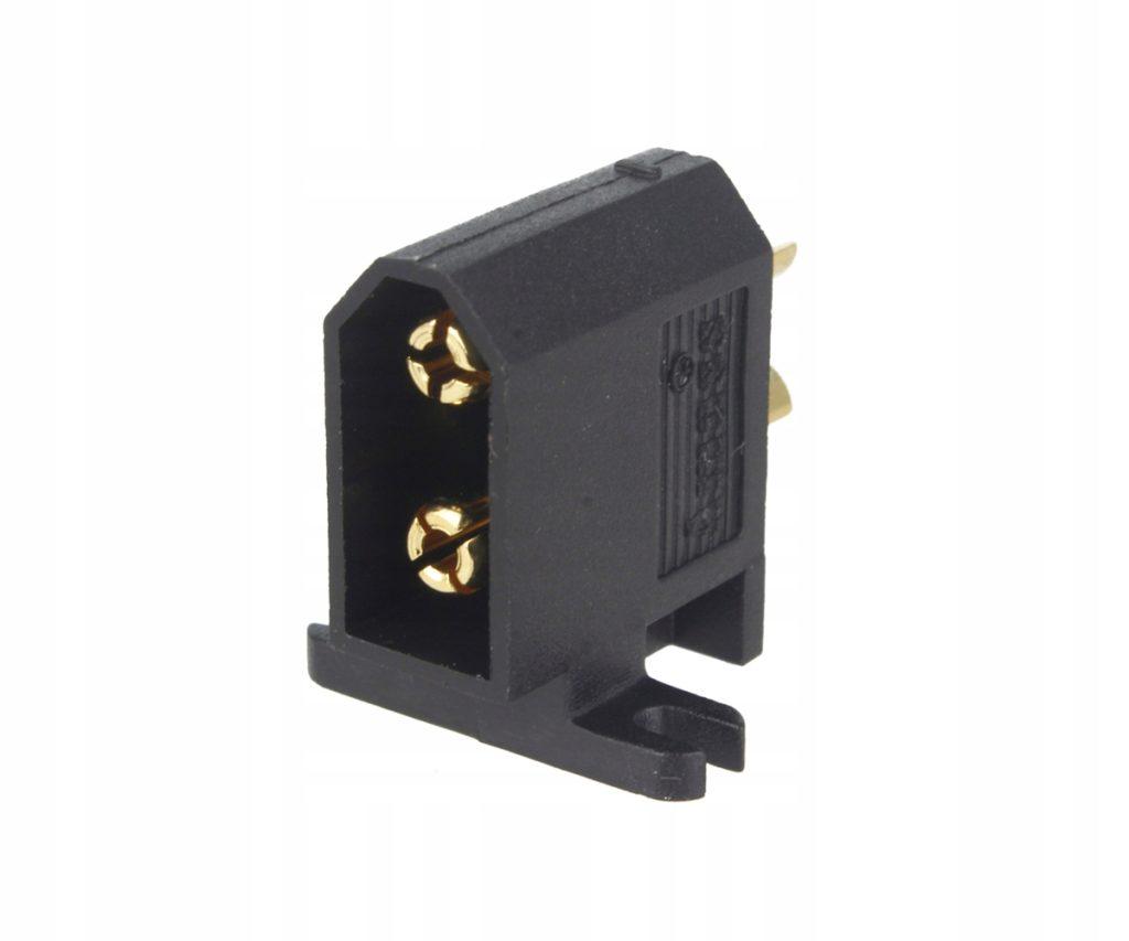 Soclu alimentare DC XT60 tata 2 pini lipire neagra 30A 500V XT60C-M AMASS