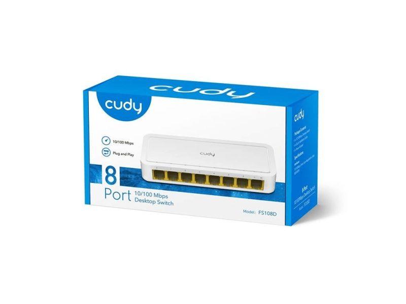 Switch Desktop 8 Porturi 10 100mbps Alb Cudy Fs108d