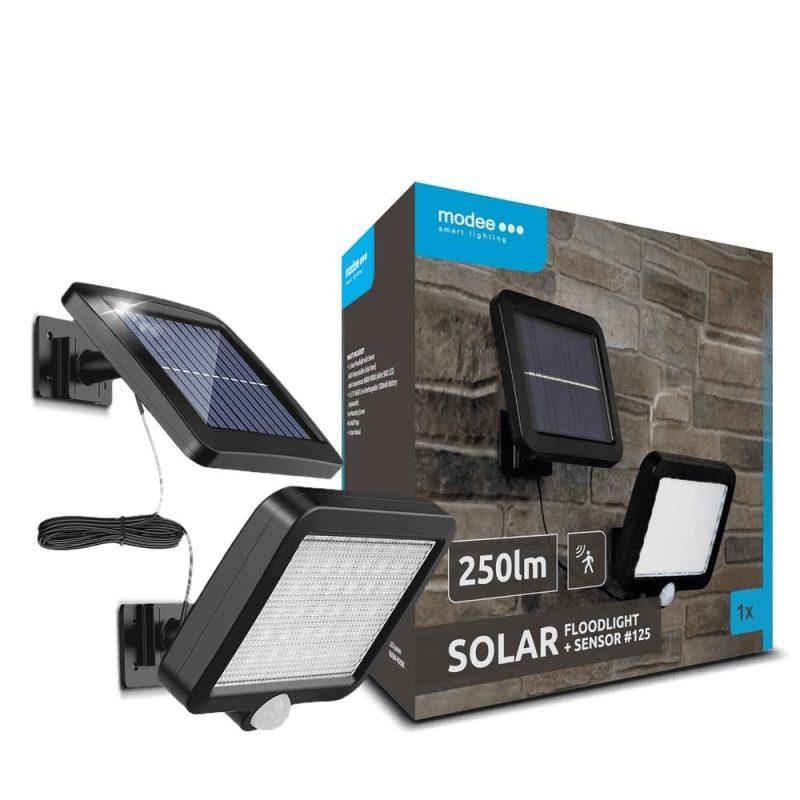 Proiector Solar Cu Senzor De Miscare Panou Solar 250lm Lumina Rece Modee Ml Ws125